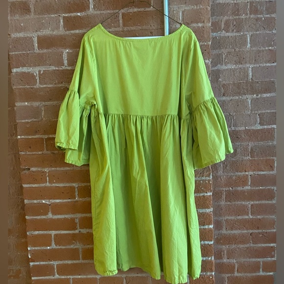 Bryn Walker Ruffled Bell Sleeve Shift, L - Picture 4 of 6